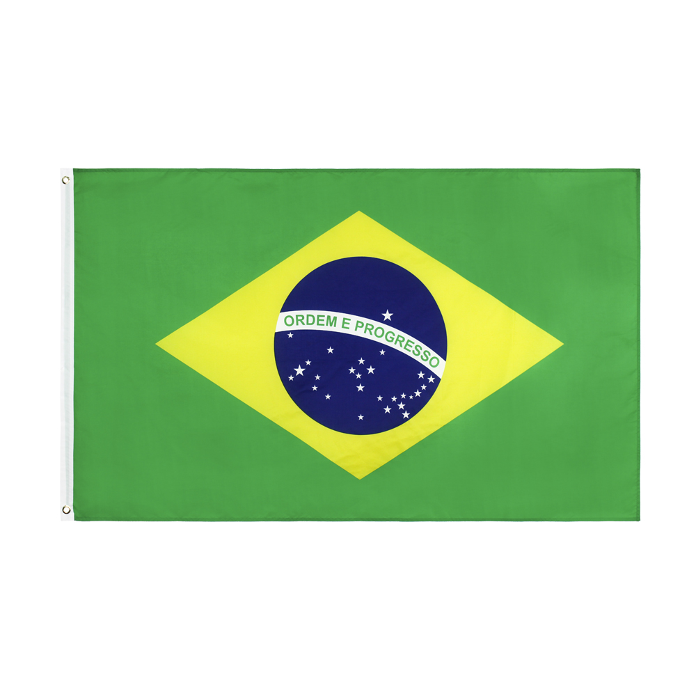 

3x5 Fts 90x150cm br bra Brasil brazil flag direct factory 100%Polyester