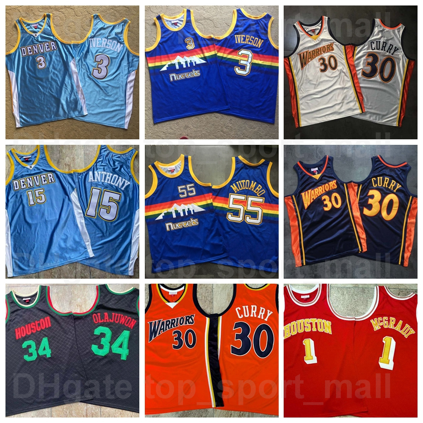 

Mitchell And Ness Authentic Basketball Dikembe Mutombo Retro Jersey 55 Carmelo 15 Allen Iverson 3 Hakeem Olajuwon 34 Tracy McGrady 1 Stephen Curry 30 Vintage Spor, 2004-05