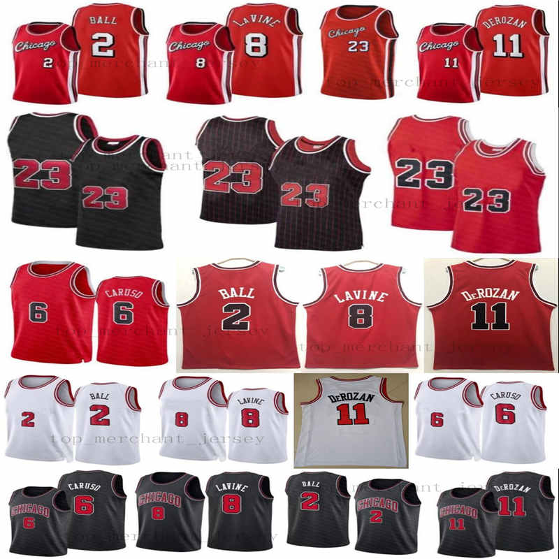 

new 2 Lonzo Ball DeMar 11 DeRozan Basketball Jerseys 23 Zach 8 LaVine Jersey Alex 6 Caruso Men T-shirt 75th Anniversary, As