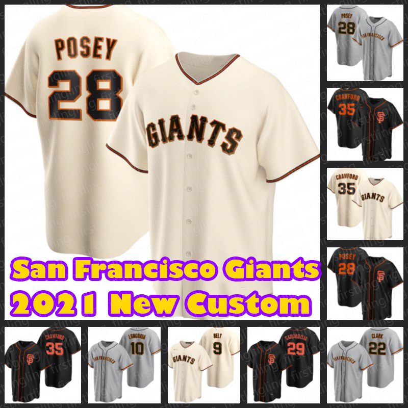 

Men's Giants 28 Buster Posey Jerseys 35 Brandon Crawford San Francisco 34 Kevin Gausman 9 Brandon Belt 7 Donovan Solano Alex Dickerson Mike Tauchman Baseball Solano, Custom cool base men jersey