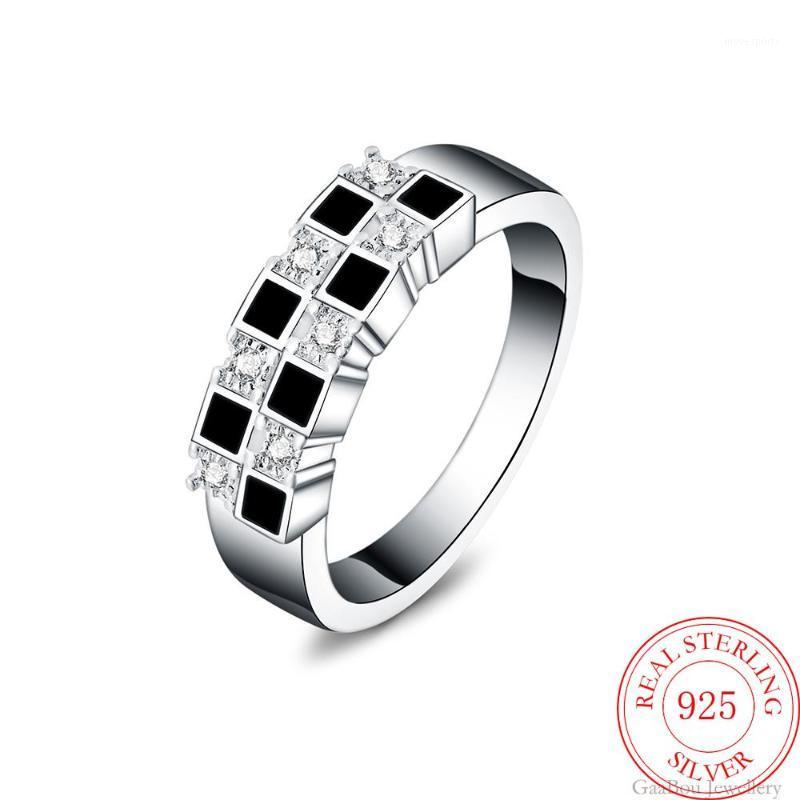 

Cluster Rings Personalized Jewelry Crystal Lattice 925 Sterling Silver Engagement Wedding Luxury Gifts For Women 2021 Trend1