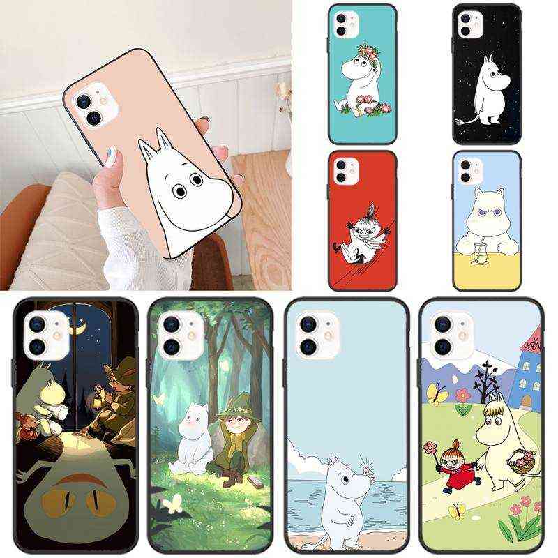 

Cartoon Anime Cute-M-Moomins Phone Case For iPhone 11 12 Mini 13 Pro XS Max X 8 7 6s Plus 5 SE XR Shell H1110