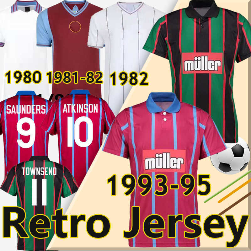 

1993 1995 EHIOGU Villa retro soccer jerseys 1980 81 82 93 94 95 Aston McGrath Houghton RICHARDSON SAUNDERS YORKE home away classic vintage