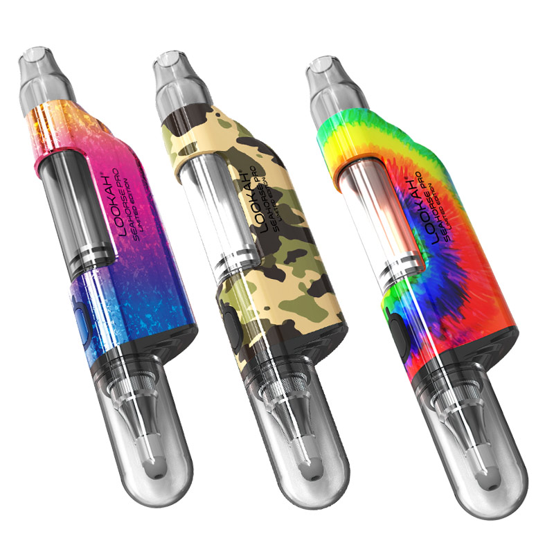 

lookah Seahorse pro vaporizer new colorful wax pen quartz Coil Variable Voltage Starter kit for dab rig 100% Authentic