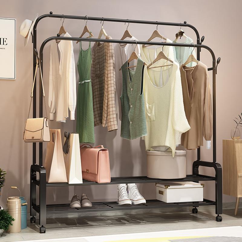 

Clothing & Wardrobe Storage Clothes Rail Floor Folding Indoor Hanger Household Retractable Stainless Steel Bedroom Drying Balcony