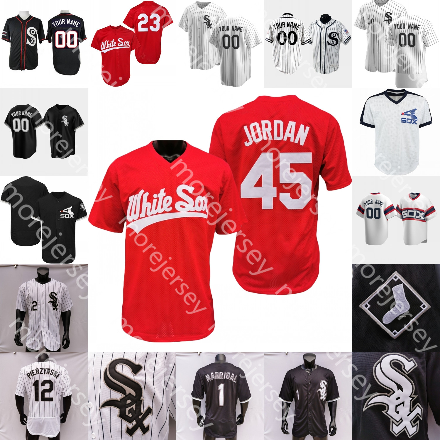 

Baseball Jersey Tony La Russa Leury Garcia Adam Engel Adam Eaton Zack Collins Yasmani Grandal Mercedes Zavala Burger Mendick Sheets Adolfo G, Blue;black
