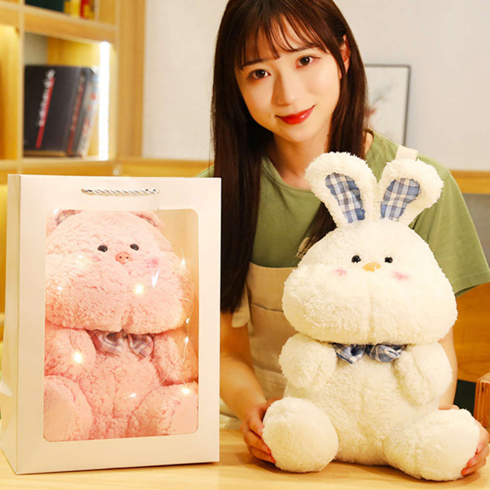 

Net Red Rabbit plush toy girl pig doll teddy bear pillow children's Day gift 520, Blue
