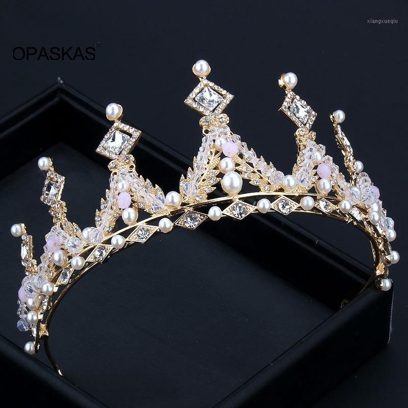 

Hair Clips & Barrettes Vinatge Royal Crown Hoop Glittery Rhinestone Beaded Tiaras Adjustable Alloy Accessories For Kids Girls Women VL, Golden;silver