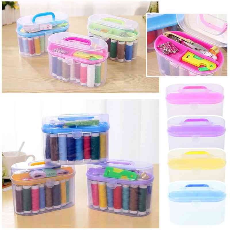 Sewing Kit Tool Storage Box Needle Wire Shear Organizer Container Sewing Accessories Portable Needles-image-693294784