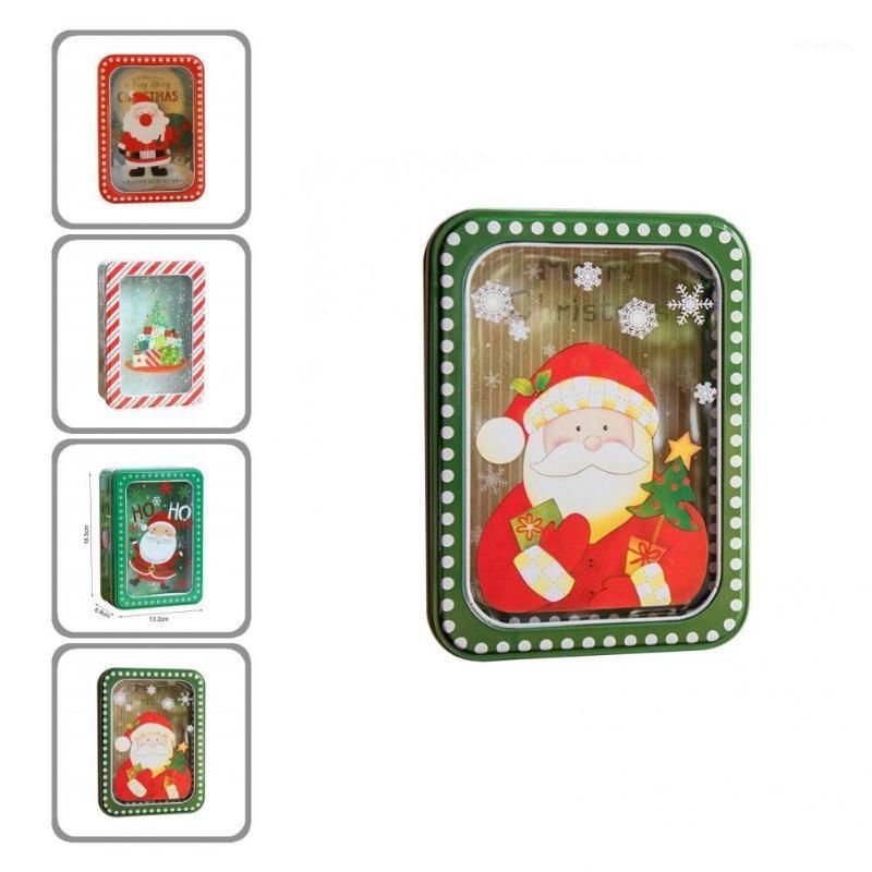 

Gift Wrap Cookies Tin Adorable Cartoon Snowmen Packaging Chocolate Case Useful
