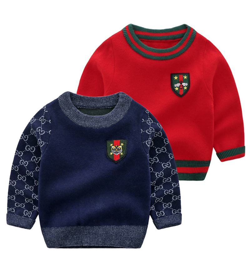 

Baby Winter Sweater Children Lattice Sweaters Girl Boy Clothes Autumn Winter Sweater Coat Jacket Toddler Baby Boy Sweater, Blue