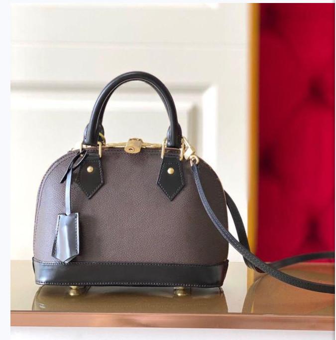

Women Bag Luxury Messenger Bags Shell bag Classic Damier Famous Handbags Totes Bag With key Lock, Brown beige flowers