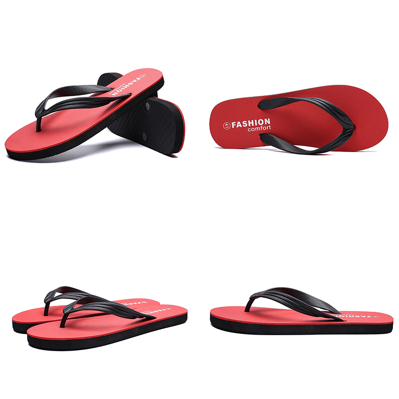 

men slide fashion slipper sports all red black casual beach shoes hotel flip flops summer discount price outdoor mens slippers, # 3