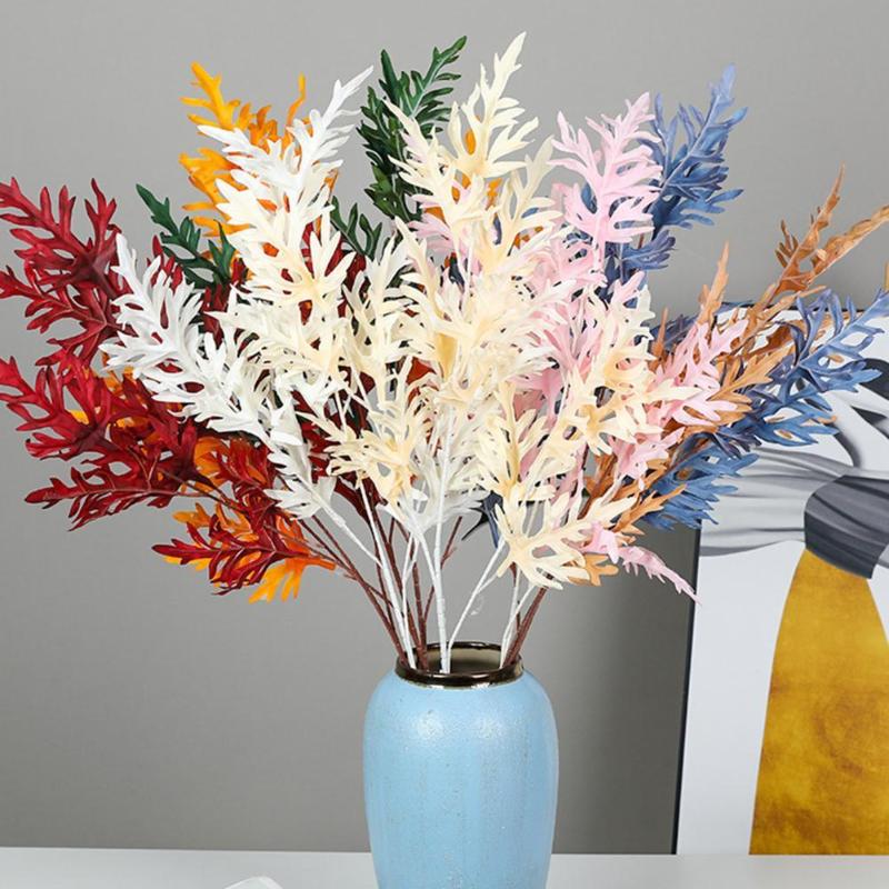 

Decorative Flowers & Wreaths Autumn Artificial Silk Wedding Home Decoration Plant Faux Leaves Eucalyptus Long Branch Fake Plants DIY Wall Ar, Green