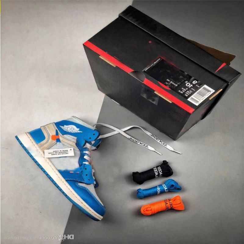 

Off Sneakers White Blue 1 Yellow Unc University Power Original Red Chicago 1s Shoes Men Woman Authentic with Canary Aq0818-148 Rteid, Men us9.5=uk8.5=eur43