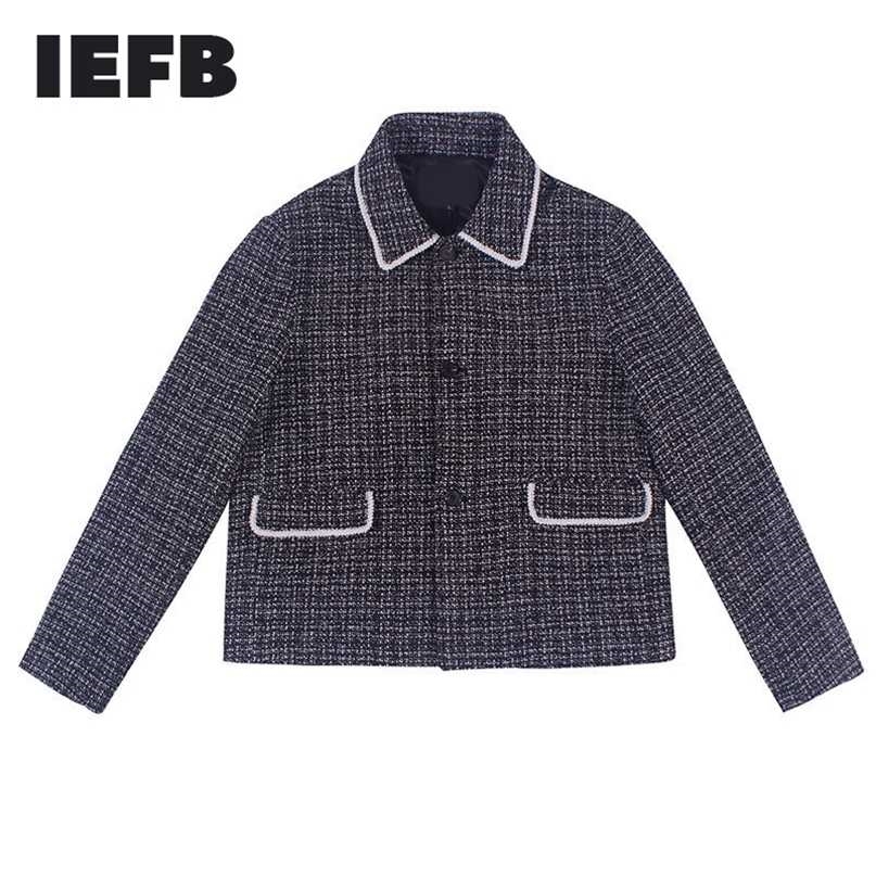 

IEFB /men's wear Autumn high quality short style Loose Coat for men and women Single Breasted jacket with pocket 9Y1074 211110, Graph coloring