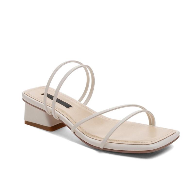 

Arrival Low Heels Ankle Strap Plus Size 40-43 Block Summer Sandals For Women And Ladies, Beige