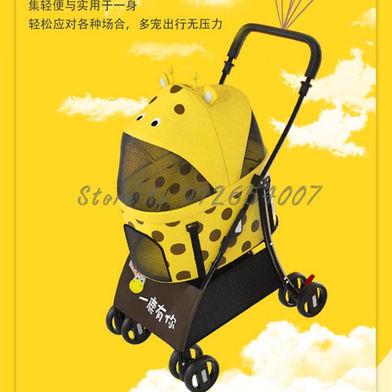 

Dog Car Seat Covers Pet Cart Portable Foldable Separable Small And Medium-sized Teddy Cat Out Wheelchair