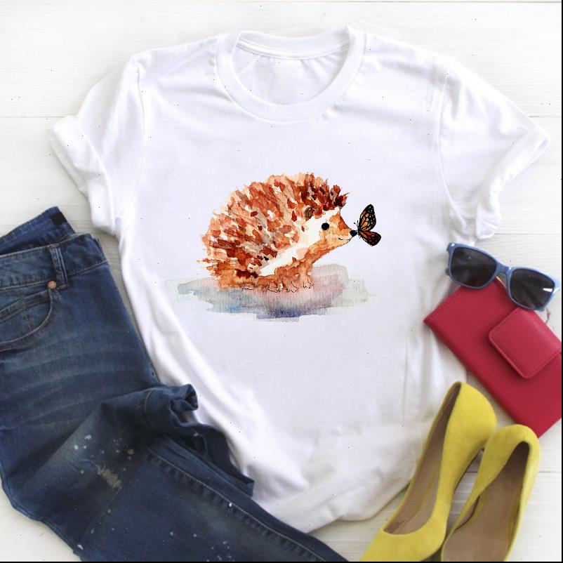 

womens women painting animal print cartoon clothing ladies summer t tee female shirt clothes graphic, White