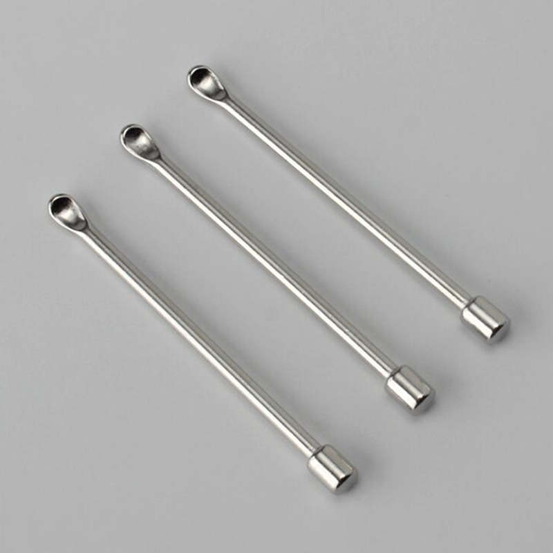 

DHL 57mm 2.2in Length Silver Wax Dabber Tool Bag Stainless Steel Dry Herb Tobacco Dab Nail Metal Tools For Vaporizer Atomizer