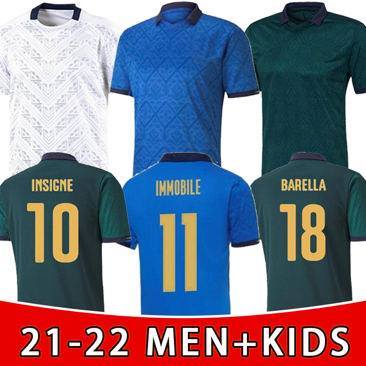 

2021 2022 Italie soccer Jersey 21 22 Men + Kids Fans CHIELLINI EL SHAARAWY BONUCCI INSIGNE BERNARDESCHI TOTTI FOOTBALL SHIRT, Black;yellow