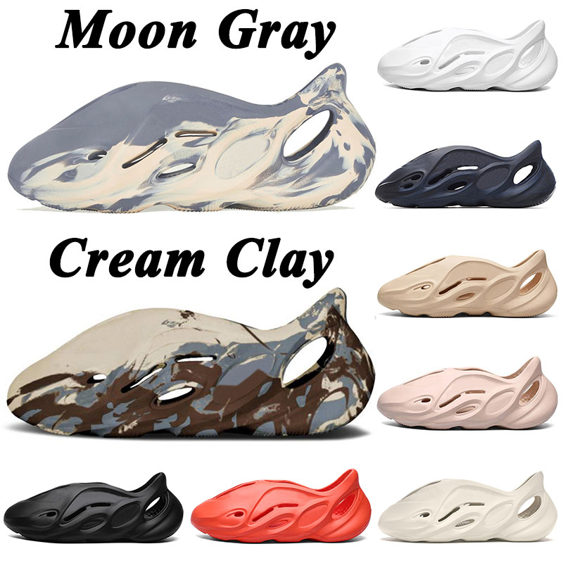 

Luxurys Designers Adds Foam Runner Slippers Authentic Yeezy Yeesy Trainers Slide MX Cream Clay Moon Gray Platform Kanye West Slipper Men Women Sandals Shoes, A3 desert sand 36-47