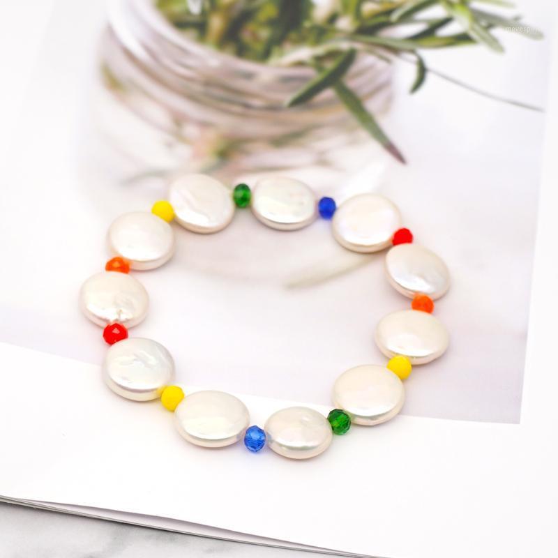 

Charm Bracelets Beautiful Freshwater Round Pearl Elasticity Bangle For Women Jewelry Anniversary Gift1