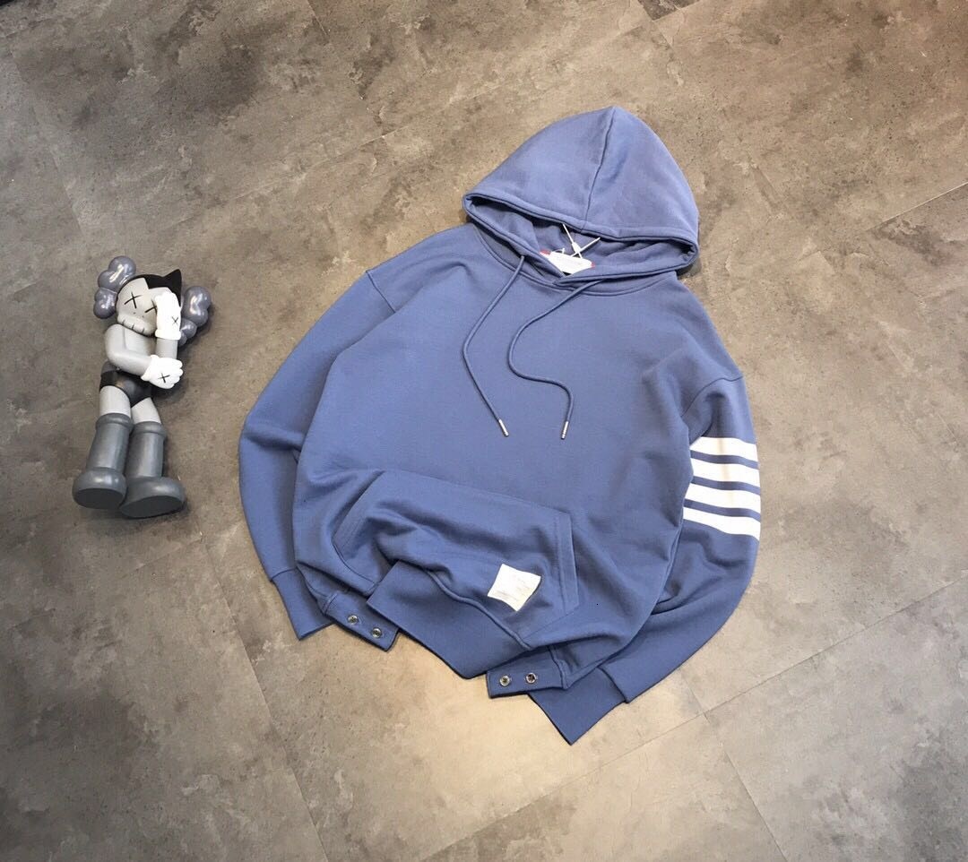 

hoodies chaopai tb2021 autumn classic yarn dyed lovers casual loose and versatile hoodie, Black