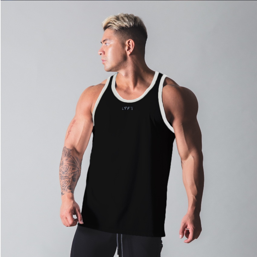 

NEW Sporty Tank Tops Men Gyms Fitness Workout Sleeveless Shirt Male Bodybuilding Stringer Singlet Summer Casual Undershirt Top, Dark blue