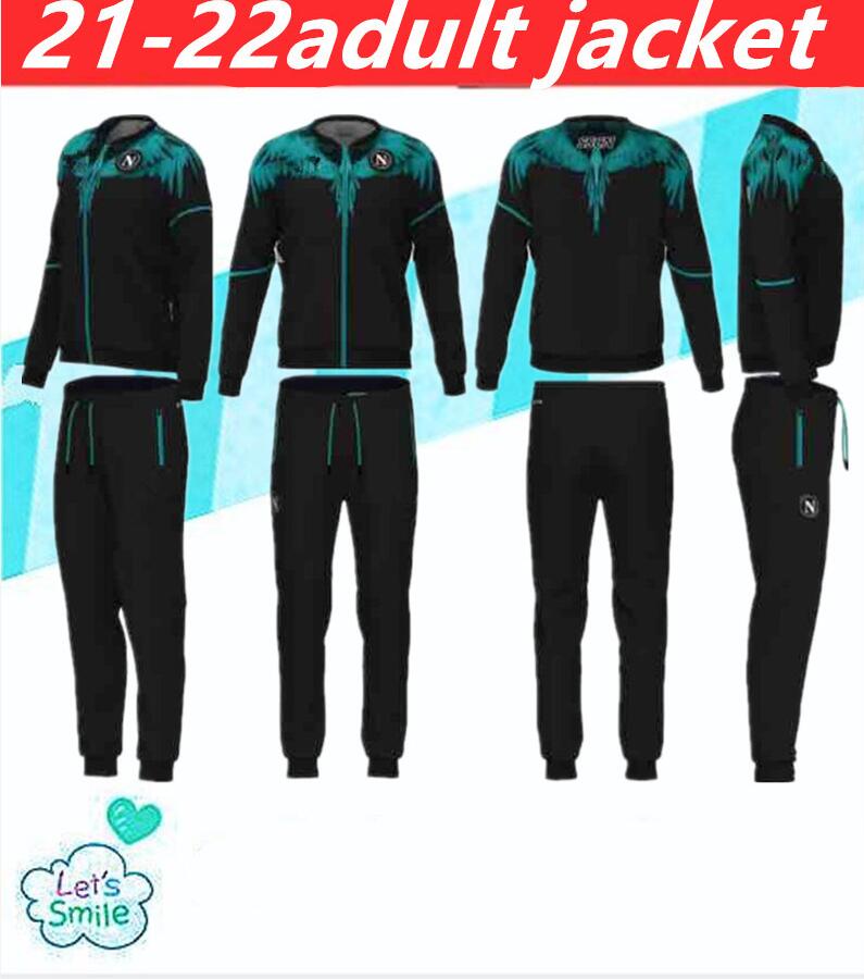 

2021/22 Napoli tracksuit jacket hoodie soccer jersey Zielinski 21/22 SSC Naples long zipper jacket set veste suit, White