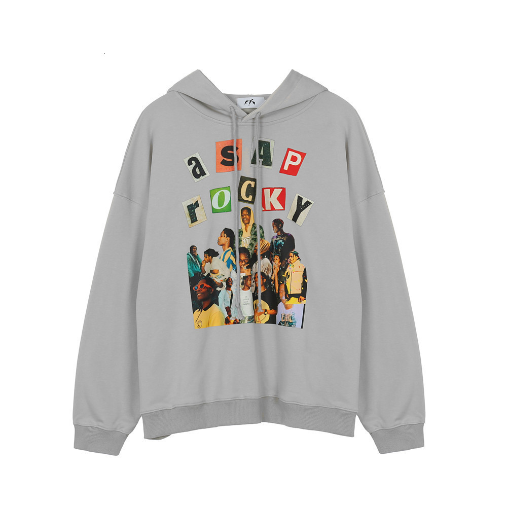 

Sweatshirts Men' street hip hop fashion brand loose long sleeve top Hoodie, White