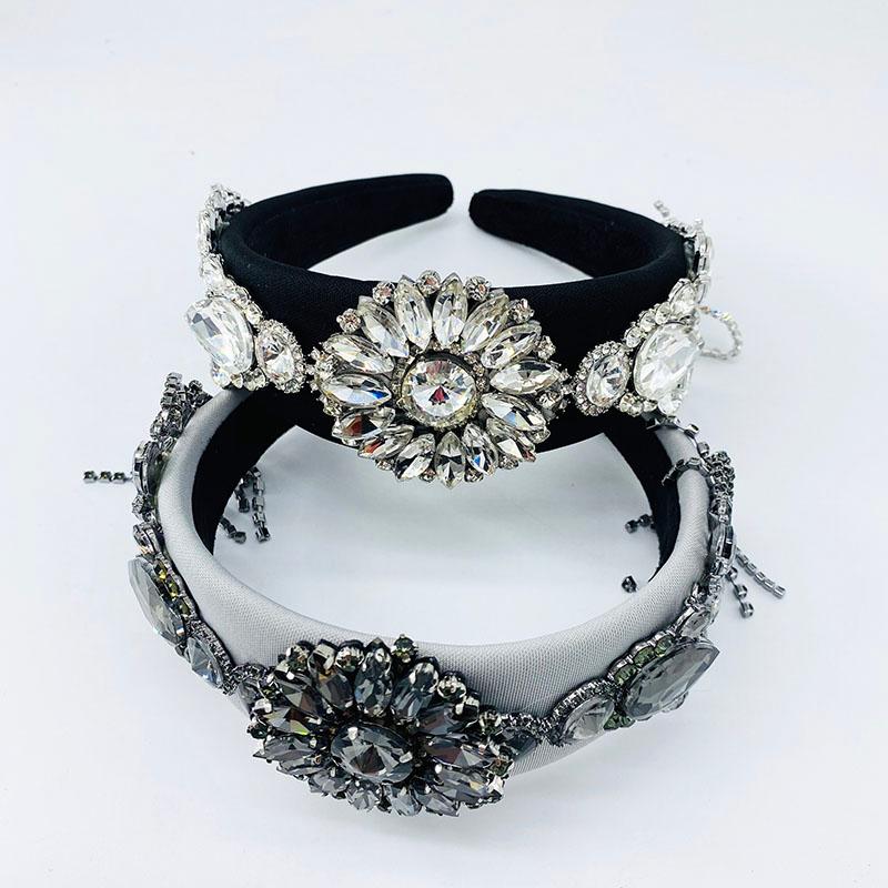 

Hair Clips & Barrettes Arrived 2022 Luxury Rhinestone Baroque Headbands Bling Colorful Crystal Diamond Hairband For Women Accessories, Golden;silver