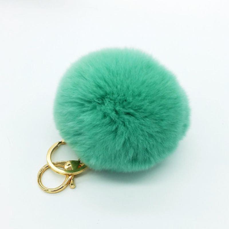 

Keychains Korean Style PU Leather Tassels Key Chains With Fur Ball For Women Bag Or Car Pendant Keyrings Jewelry Holder
