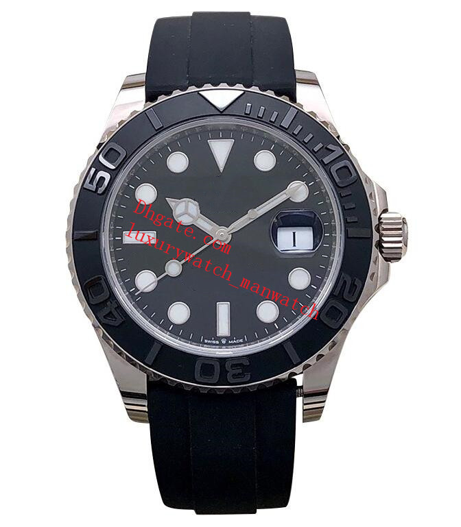 

With Box Luxury Mens Watches 116655 126655 40mm watch Black Dial Rubber Stap Mechanical Automatic Steel Bezel Fashion Wristwatches, Only tool;no watches and no boxes