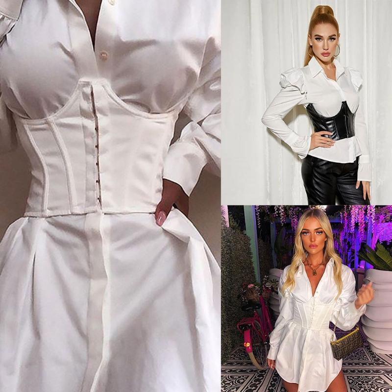 

Belts Black,White Simple Corset Tops Summer Spring Fashion Breathable Wide Waist Belt Patchwork Chest Support For Womens, Black;brown