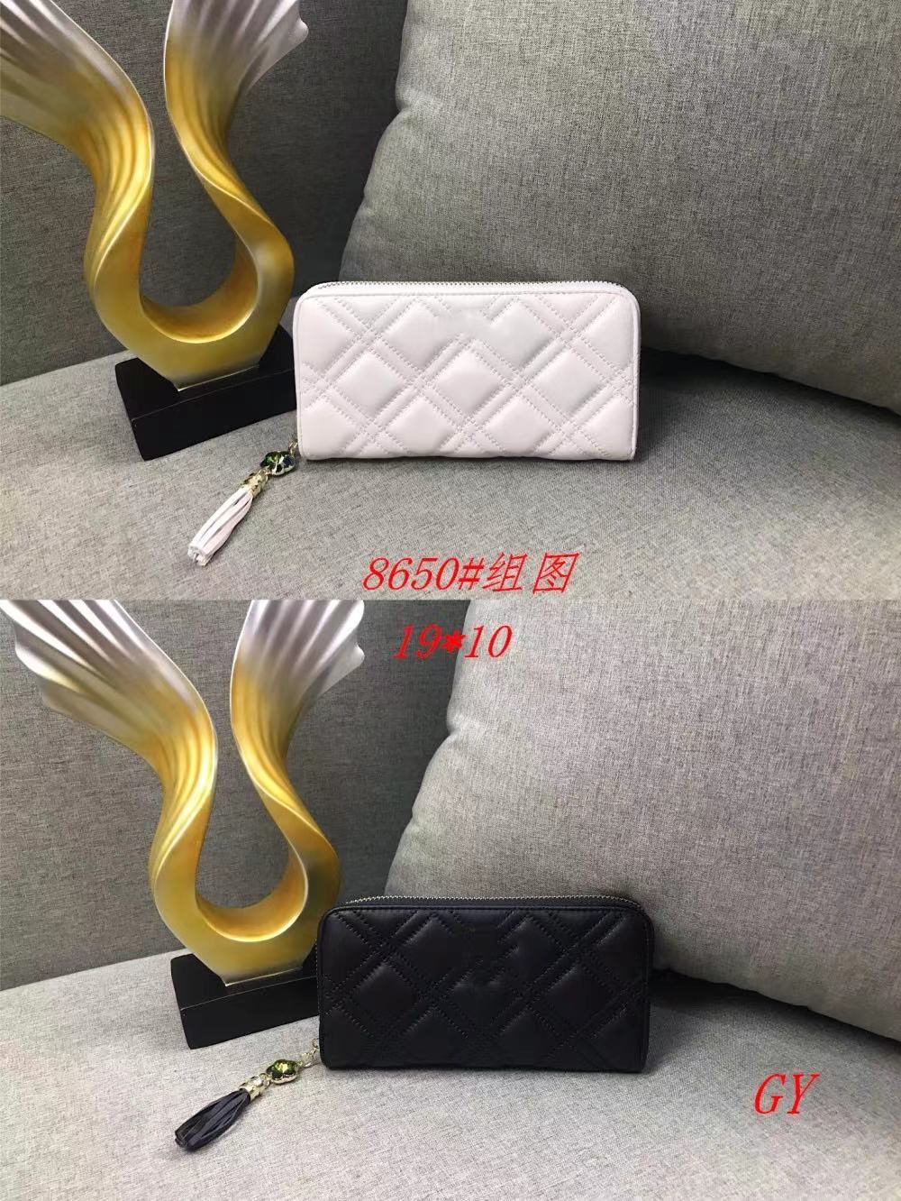 

Wallet Women Long Tassel Zipper Standard Wallets Card Holder Zippers Pocket Inside Coated Canvas Inner Leather Colors Available #13, Red;black