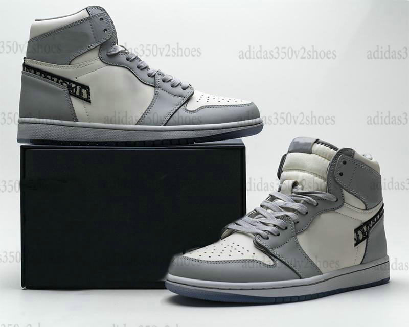 

Oblique X 1 Wolf Grey High Low OG Basketball Shoes Men Women 1S Sail Photon Dust White Sports Trainer Luxury Sneakers