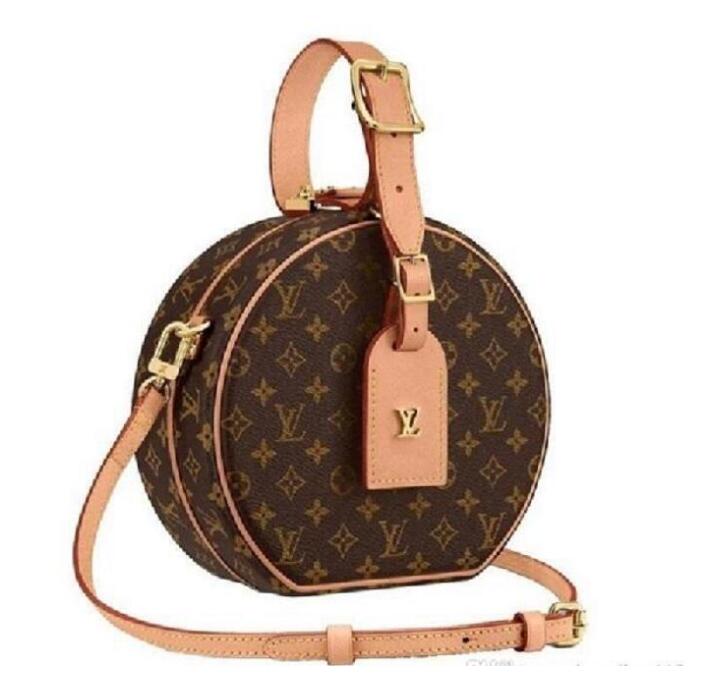 

M52294 LV LOUIS bag VITTON BOITE CHAPEAU old flower Round cake box bag for women classic shoulder bags clutch handbag lu, Red;black