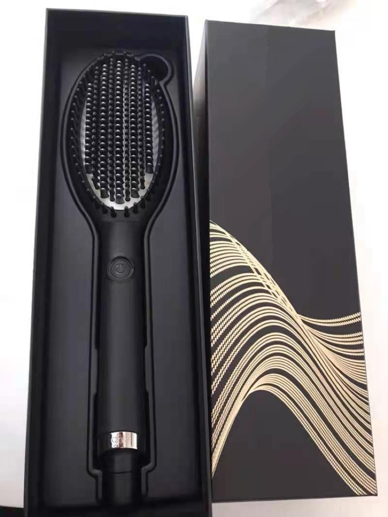 

Massage comb Glide heat Hair Brush One Step Dryer Styler Volumizer Multi-functional Straightening & Curly with Negative Ions epacket send