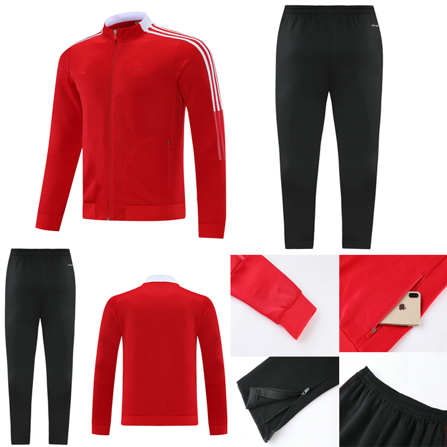 

Long Sleeve Soccer Jacket Shorts Tracksuit 21 22 ronaldo SANCHO RASHFORD MAN BRUNO 2021 2022 football training suit survetement men + women adults futbol jogging sets, 21 22 red soccer jacket set tracksuit