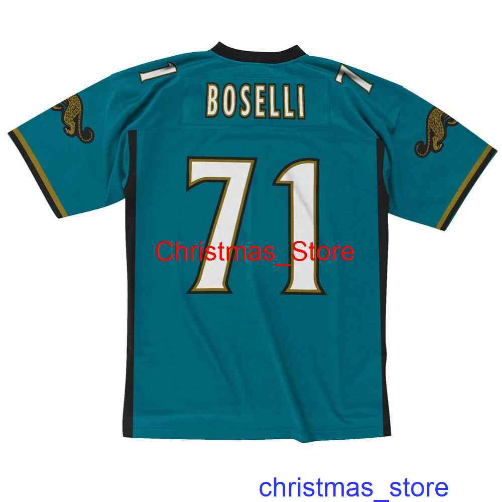 

Men Women Youth Mitchell Ness 1997 Tony Boselli TEAL Jersey Stitched Jerseys XS-5XL 6XL, Black