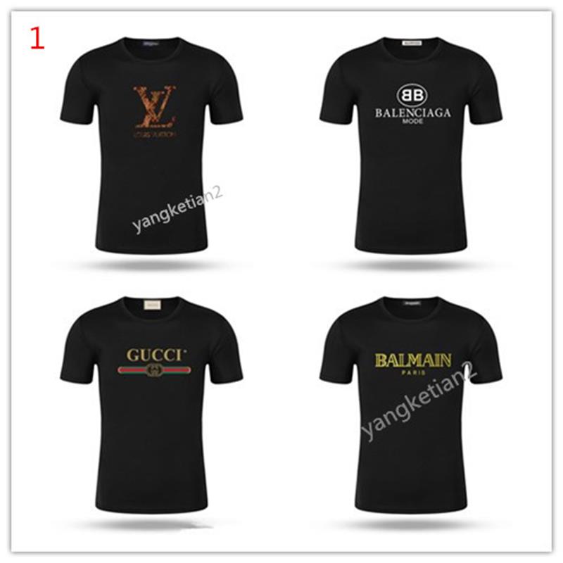 

Luxury Designer men women T-shirts Crew Neck Short Sleeve Breathable Wrinkle Shrink Pilling 100% Cotton Print, Applique Letter Fashion Black, White;black