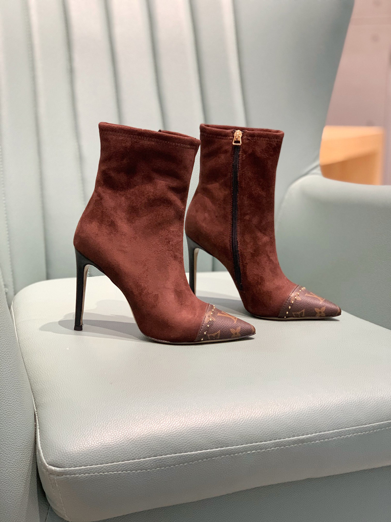 

Luxury Designer Cherie Silhouette Ankle Boot Fashion Woman Heel Bootie Ranger with Original Box -C215, Picture color