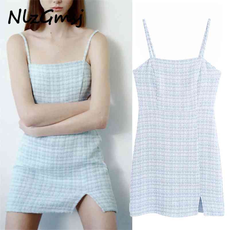 

Dres summer women's sexy plaid suspender dress fashion retro A style street 04 210628, As picture