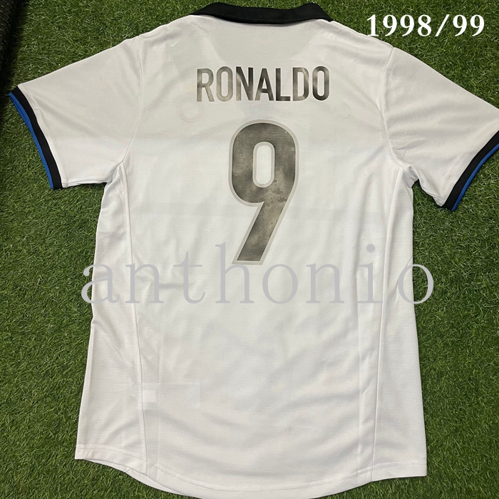 

1998/1999 RETRO interde football jerseys VINTAGE CLASSIC RONALDO 9 BAGGIO 10 J.ZANETTI MAILLOT Futbol uniform kits HOME AWAY thailand quality soccer shirts SIZE -XXL, 1998/1999 away shirt