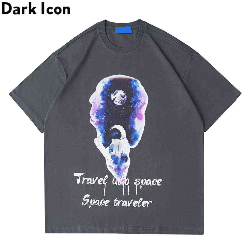 

Fantastic Space Tee Shirts Men Women Short Sleeved Crew Neck Hipster T-shirts Couple Clothing Black Green 210603, White