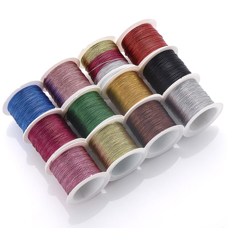 

Other 20m/ Roll Beading Threads Fabric String Cord For Jewelry Making DIY Bracelet Necklace Handmade Crafts Accessories 12 Colors, Blue;slivery