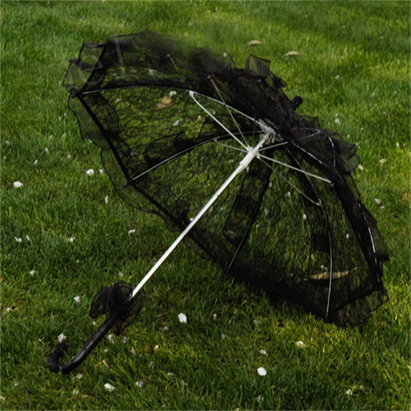 

Fans & Parasols Bridal Lace Umbrella 2 Size Elegant Wedding Parasol Craft For Show Party Decoration Photo Props Dance Umbrella