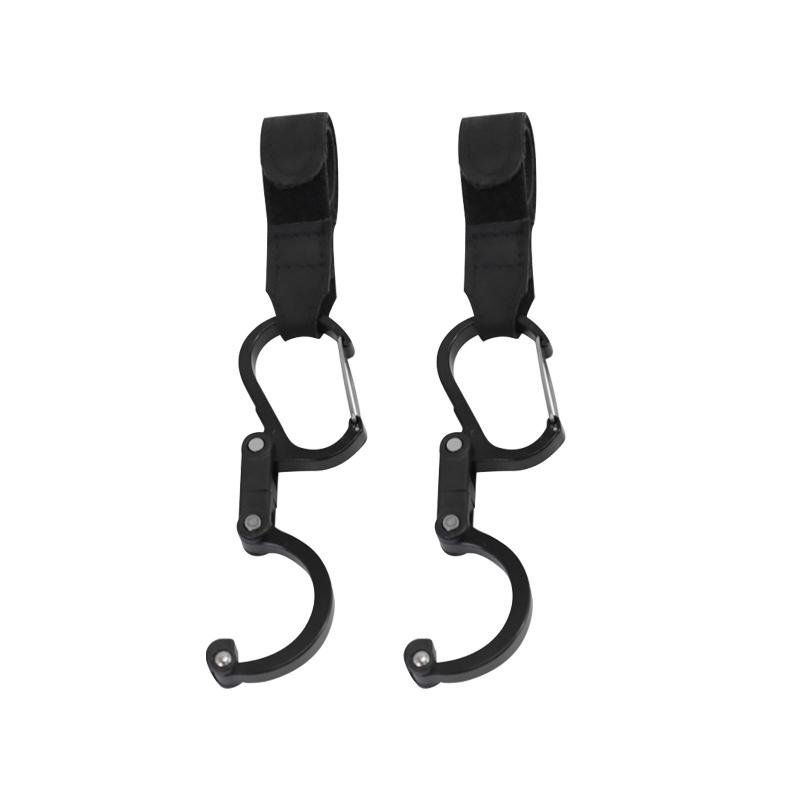 

Stroller Parts & Accessories Black Storage Universal Baby Hook For Hanging Bags Pram Anti Slip Portable Travel Buggy Clips Outdoor 360 Rotat