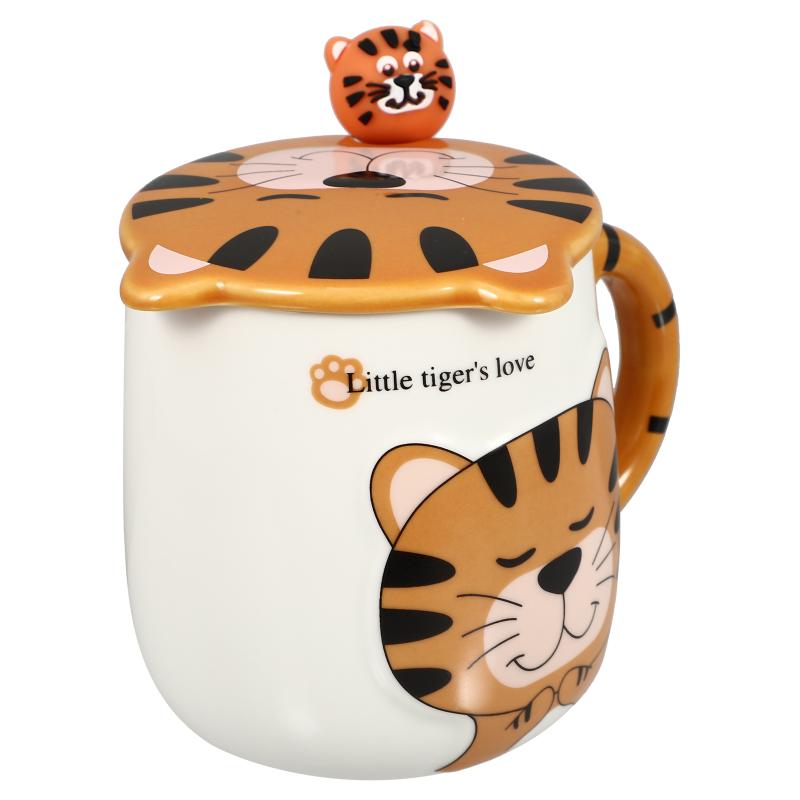 

Mugs 1 Set Simple Ceramic Mug Cartoon Tiger Water Cup Decorative Home Coffee